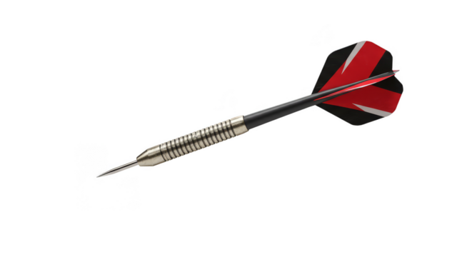 Isolated Dart on Transparent Background Precise Aim Game Throw Sport