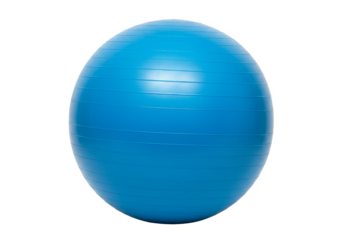Isolated Blue Exercise Ball For Sport And Fitness Transparent Background