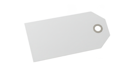 Illustration of White Blank Tag Cardboard Rectangle Isolated Background