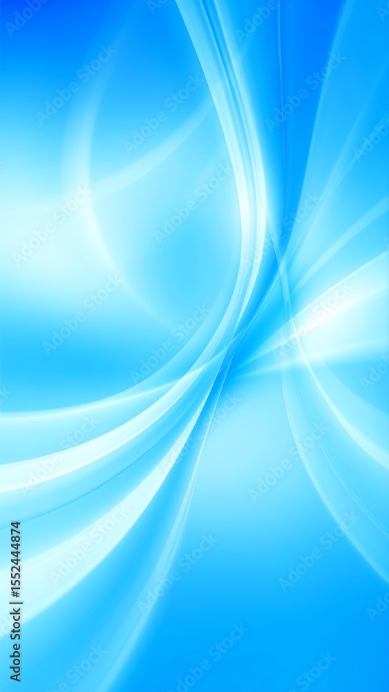 Poster striking blue background intersected by clean white lines creating a modern look for stylish graphic