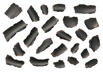 Isolated Dark Macro Background with Rough Black Object Pieces Texture