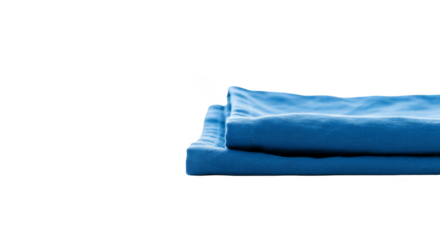 Isolated Blue Stacked Fabric Towels In Transparent Background Illustration