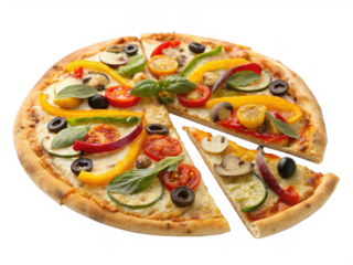 Veggie pizza png vegetable pizza png pizza with mixed vegetables png healthy veggie pizza png cheesy vegetable pizza slice png transparent background image