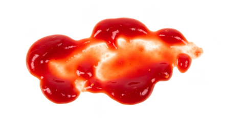 Isolated Ketchup Stain Splatter Texture, Red Tomato Sauce Food Element