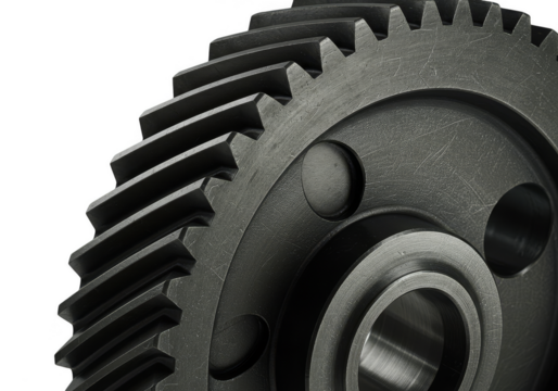 Isolated 3D Rendering of Metal Gear Mechanical Cogwheel Technology