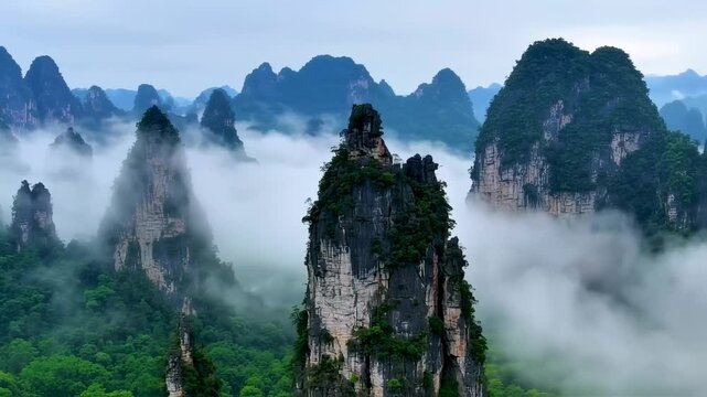 Breathtaking Scenery of Zhangjiajie National Forest Park in China