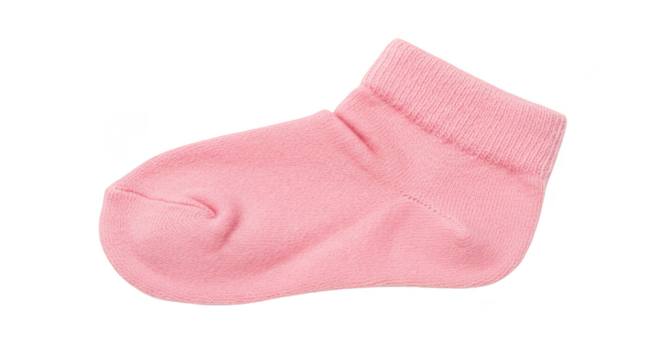 Isolated Pink Fuzzy Sock Transparent Apparel Warm Clothing Textile