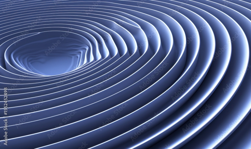 Poster abstract 3 d render of swirling vortex or wormhole tunnel design