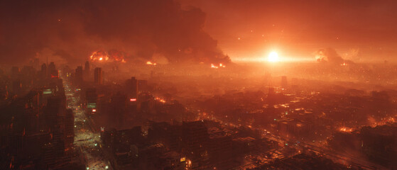 Apocalyptic Cityscape at Dusk