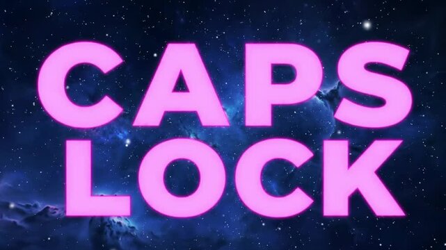 Colorful Caps Lock Letters on Energetic Background &ndash; Caps Lock Day Theme