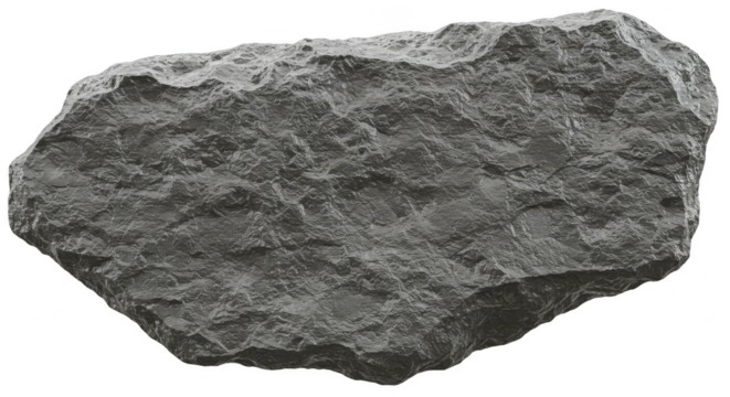 Isolated Rock Stone Texture Gray Background Natural Mineral