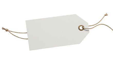 Isolated Illustration of Blank White Tag with Transparent Background