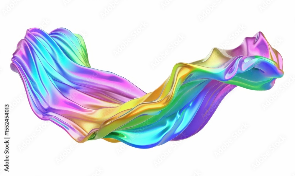 Fototapete abstract flowing fabric multicolored background for visual design element