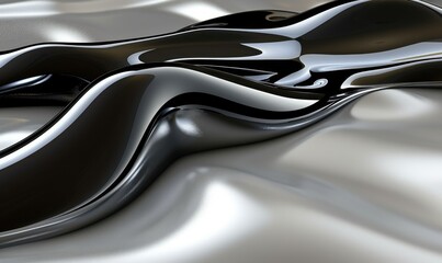 Abstract flow glossy undulating dark and light shapes for backgrounds