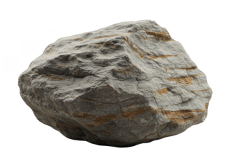 Isolated Rock Formation Detail of Striped Texture Background Transparent