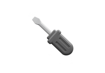 Isolated Gray Screwdriver Tool Hardware Equipment With Transparent Background