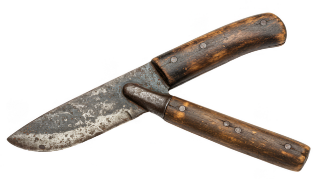 Isolated Sharp Steel Knife Blade Cutlery Equipment Transparent Background