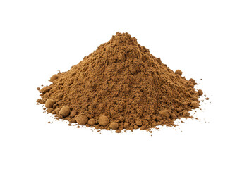 Isolated Brown Powder Heap on Transparent Background Ingredient Spice