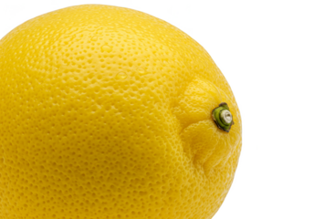 Isolated Transparent Background Image of Fresh Yellow Lemon Fruit