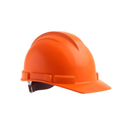 Fototapeta premium Bright Orange Safety Helmet with Matte Finish