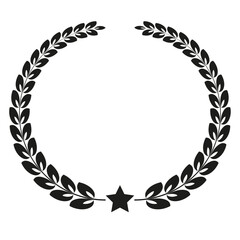 Laurel Wreath Emblem with Star