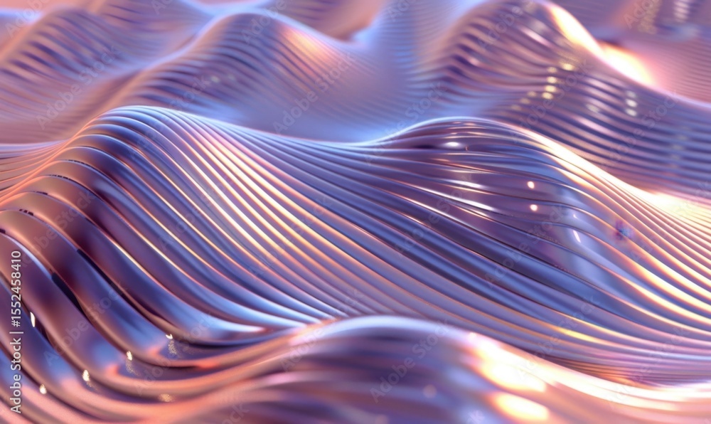 Aufkleber abstract metallic waves parallel lines create a smooth modern texture