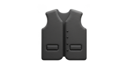 Isolated Photorealistic Gray Sleeveless Vest Offers Warmth and Coziness