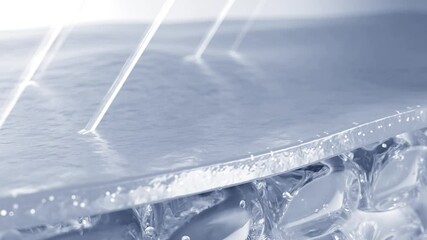 Laser beauty treatment on the surface of concave skin, activate deep cells to emit anti-wrinkle factors, anti-aging moisturizing, facial wrinkles disappear, concept skin care beauty. Cosmetics ads,3D.