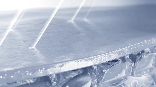 Laser beauty treatment on the surface of concave skin, activate deep cells to emit anti-wrinkle factors, anti-aging moisturizing, facial wrinkles disappear, concept skin care beauty. Cosmetics ads,3D.