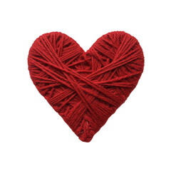 Isolated Red Heart Knitted Texture Background for Valentines Day Romance