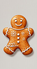 gingerbread man with christmas decoration
