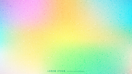 Abstract soft pastel rainbow gradient background with speckled texture overlay