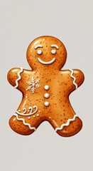 gingerbread man on white background