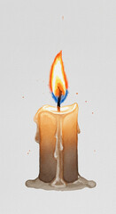 burning candle on a dark background