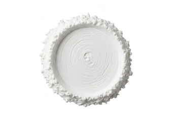 Isolated White Powder Circle Ingredient Cosmetic Flour Heap Background