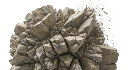 Isolated Stone Rock Mineral Crystal Illustration Transparent Background