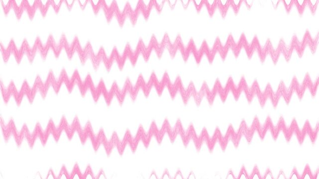 Pink Cartoon zigzag sine wave on white background.Scribble pink wavy on white background