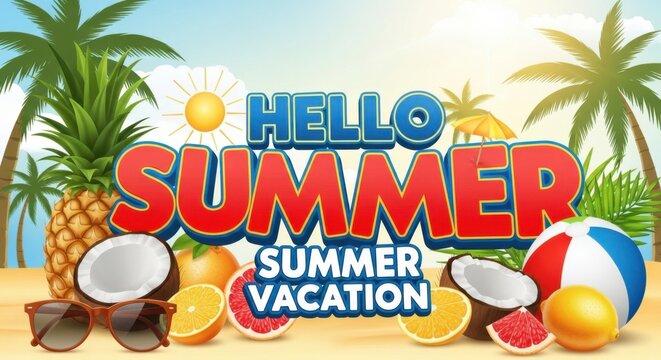 Welcome the Season of Fun and Sunshine Hello Summer Vacation