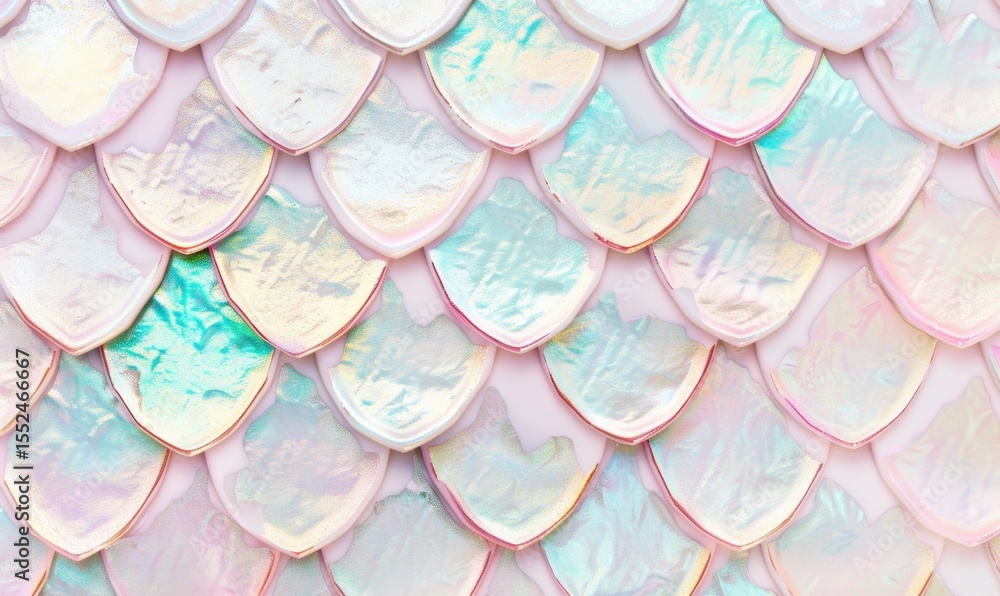 Poster iridescent scales texture background pattern in fantasy decorative design