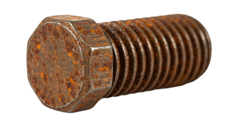 Isolated Rusty Bolt Hardware Construction Metal Screw Old Corrosion