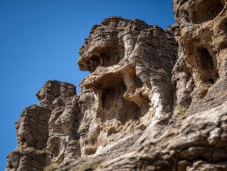 A Timeless And Ancient Rock On A Mountain