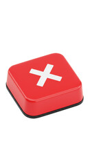 Red 3d Icon Button with White Cross Mark Cancel Illustration