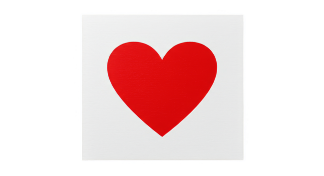 Red Heart Symbol of Love Valentines Romantic Graphic Illustration - Powered by Adobe