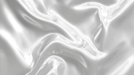 Obraz premium Silky smooth white fabric with shiny satin texture and elegant flowing folds creating soft and luxurious appearance