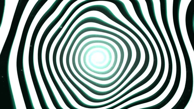 Hypnotize black white mint spiral background