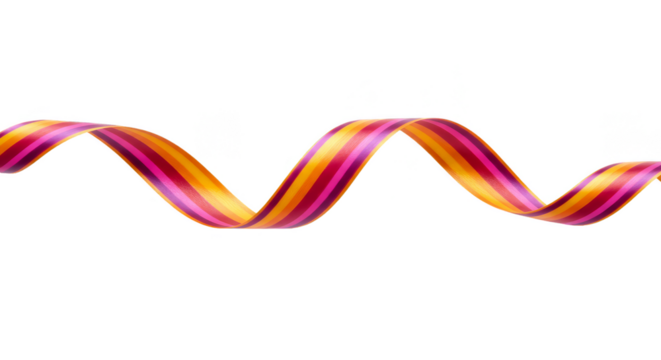 Swirling Ribbon Decorative Curve Design Element Isolated Background