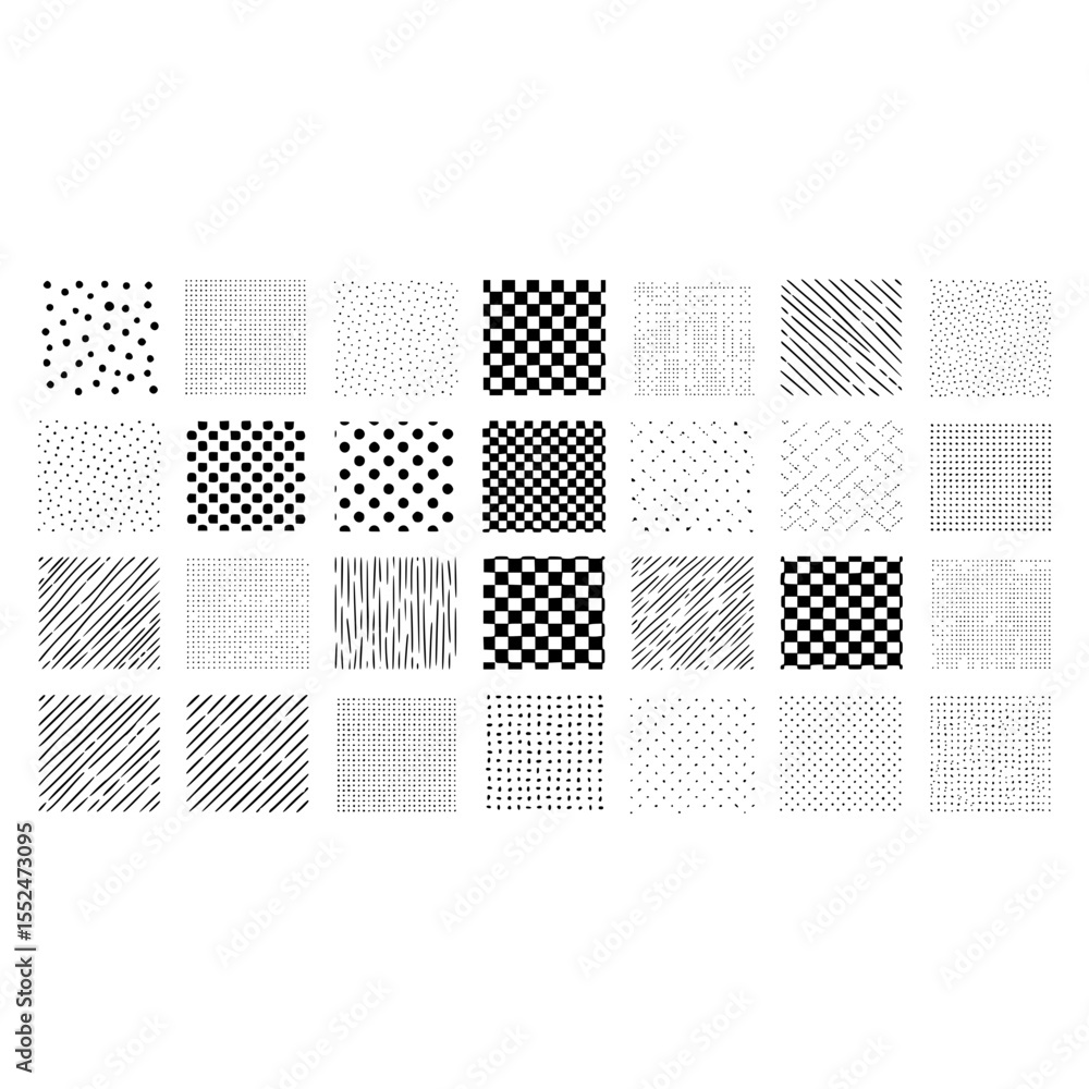 Poster seamless patterns backgrounds textures vector graphic design black and white geometric dots lines ch