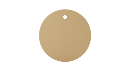 Isolated Round Cardboard Tag with String for Pricing on Transparent Background