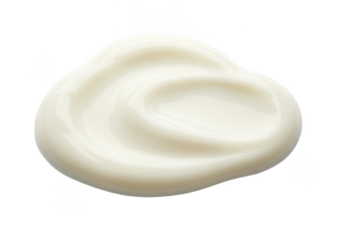 Isolated Transparent Background Creamy Blob White Cosmetic Texture