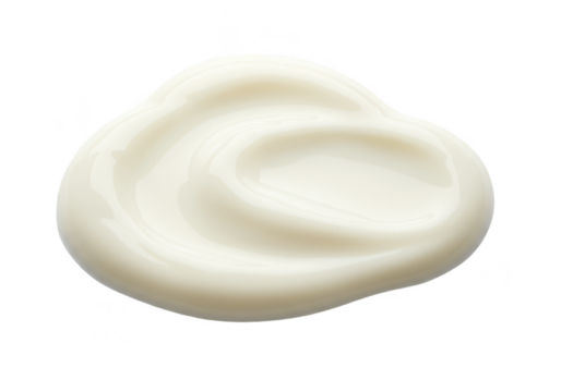 Isolated Transparent Background Creamy Blob White Cosmetic Texture